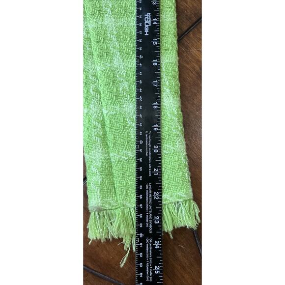 Walter Baker Tweed Blazer Jacket Size Large Lime Green Fray Edge Cropped NWT - Picture 8 of 10